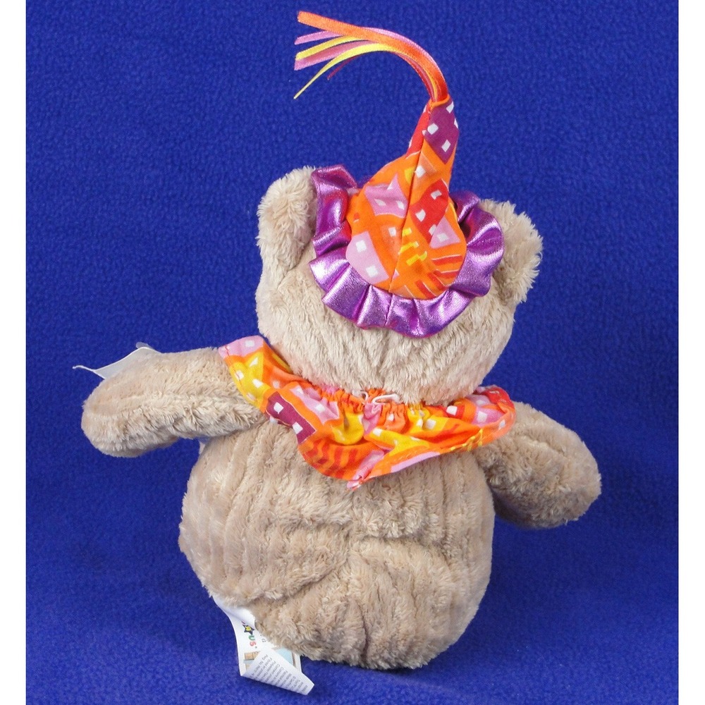 Animal Alley Birthday Bear Chenille Plush Toys R Us 10 Inch Clown Tags Baby Gift - Picture 3 of 6